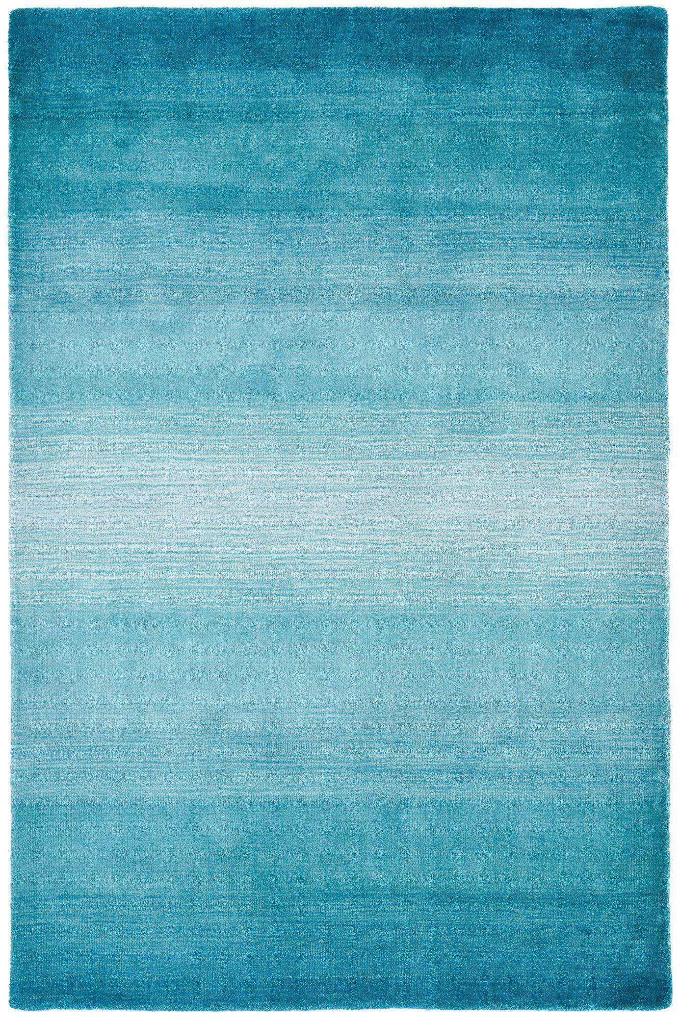 TUFTTEPPICH Wool Comfort 70x140 cm - Türkis, Textil (70/140cm) - THEKO
