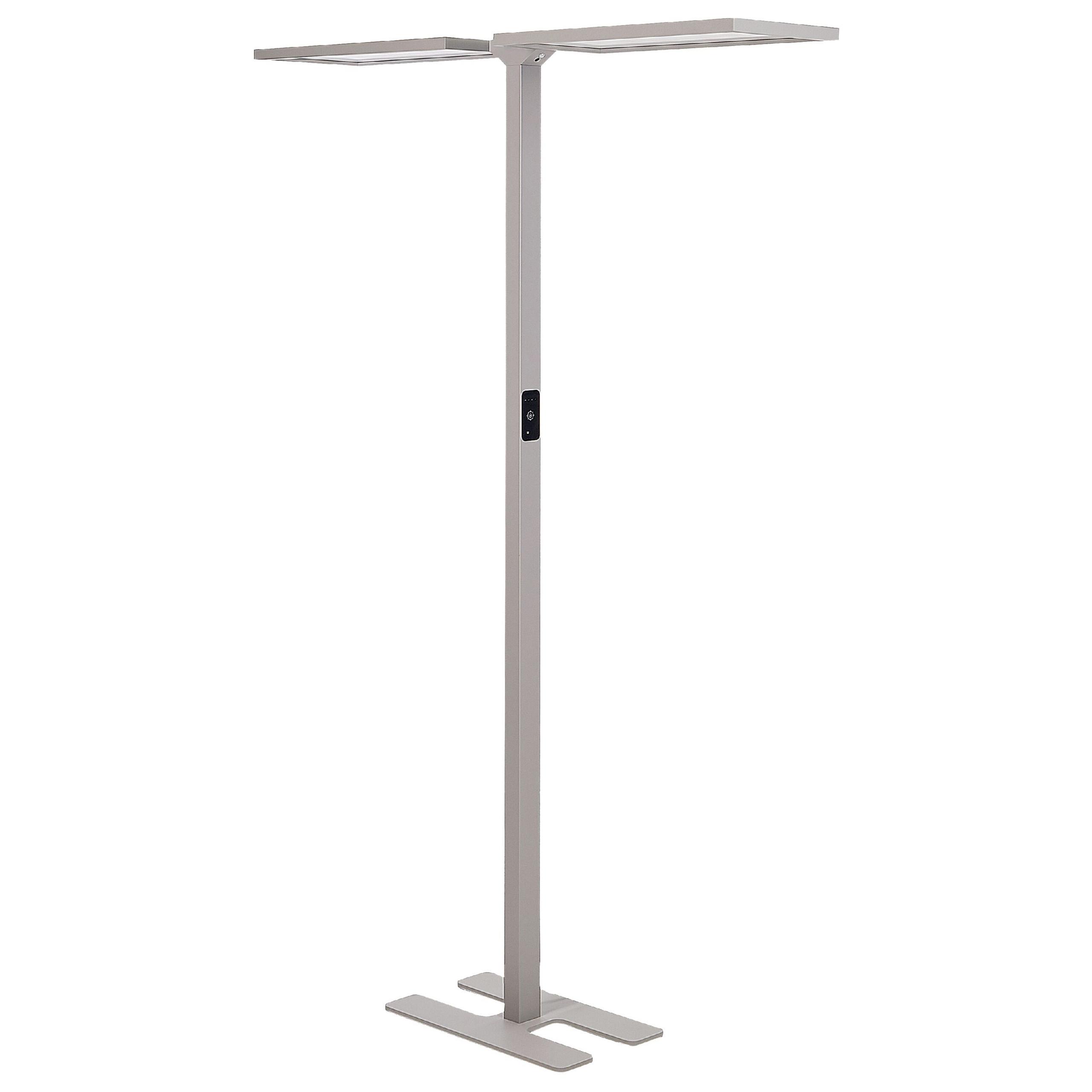STEHLAMPE Sculptor 30/135/197 cm - Silberfarben, Metall (30/135/197cm) - Beliani