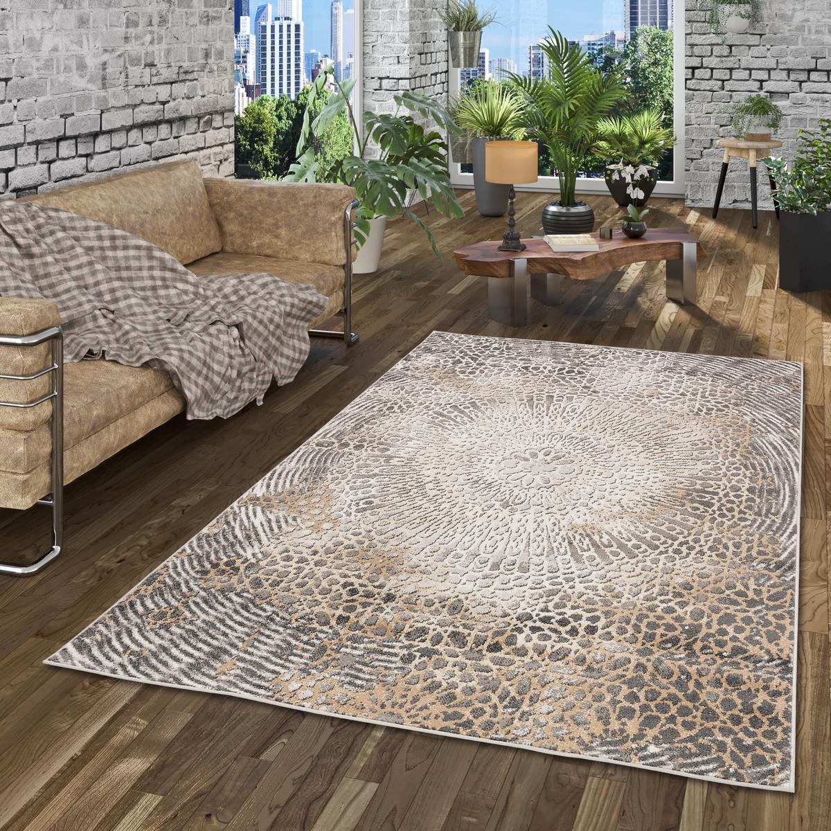 DESIGNER TEPPICH MODERNE ORIENT VINTAGE KLASSIK - Taupe, Textil (80/150cm) - Pergamon