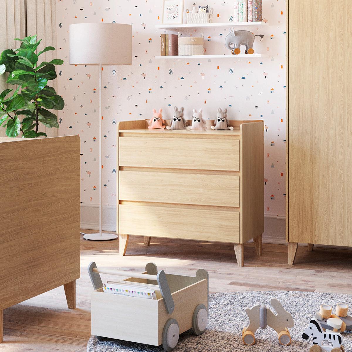 KINDERKOMMODE Muve Holz - Braun, Holzwerkstoff (90/91/48cm) - Petits-meubles