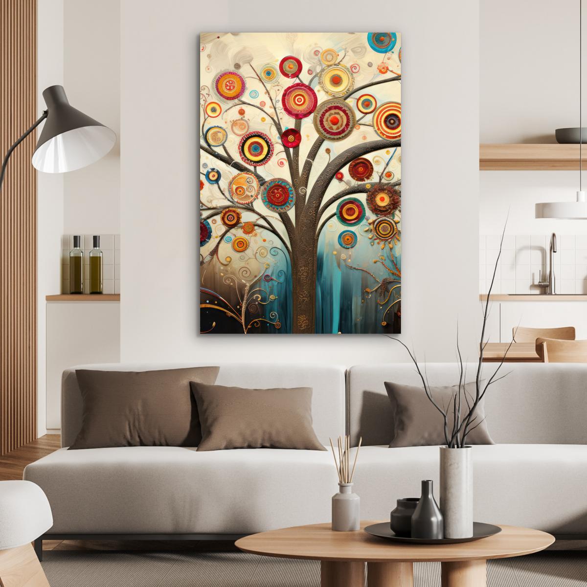 METALLBILD Baum - Baum des Lebens - Farbe 80x120 cm - Braun, Metall (80/120cm) - MuchoWow
