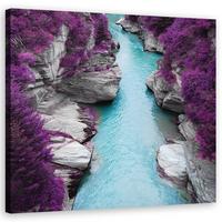 WANDBILD landschaften lila - Lila, Textil (30/30cm) - Feeby
