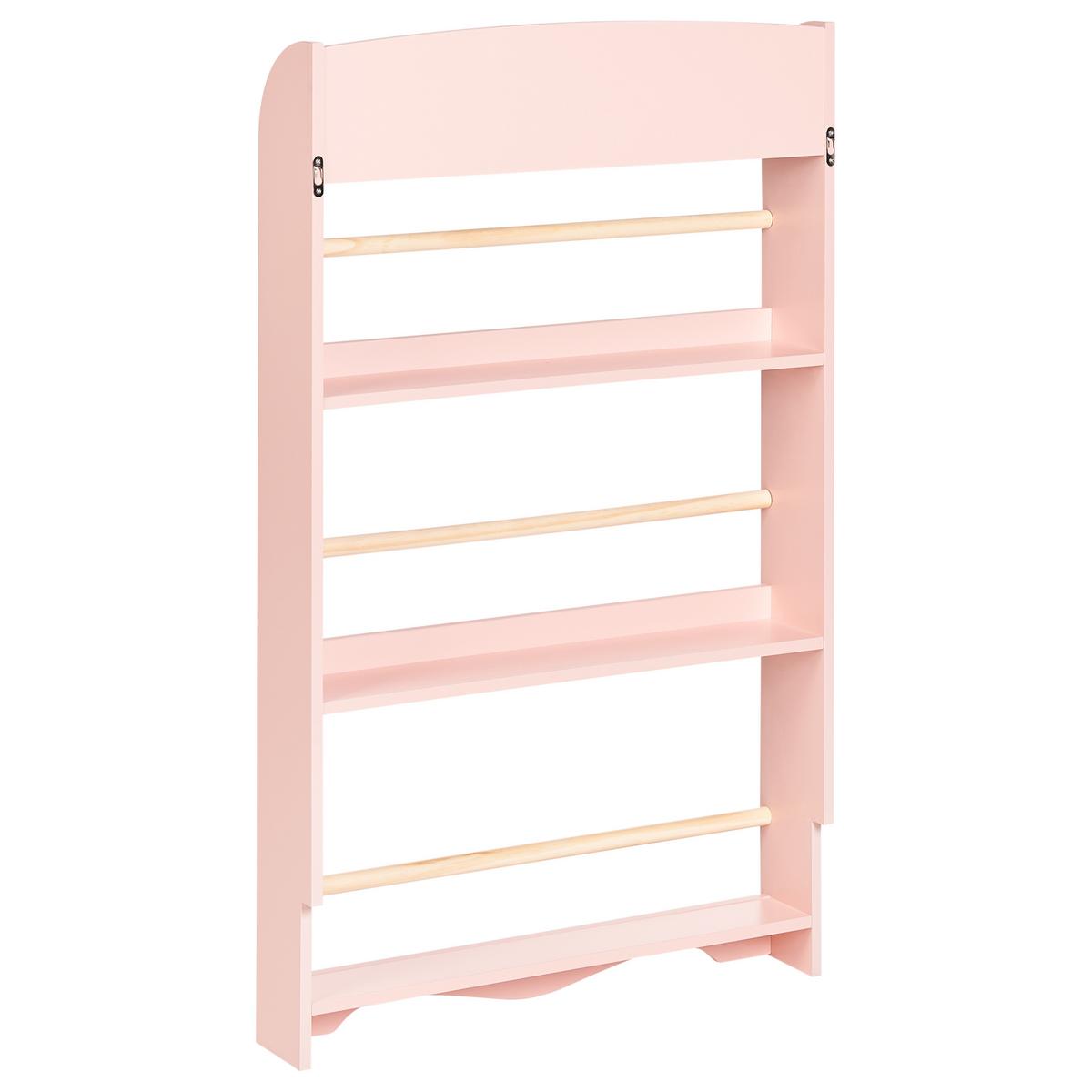 WANDREGAL 100 cm Pastellrosa Liloet - Pink, Holzwerkstoff (60/100/12cm) - Beliani