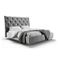 POLSTERBETT ANNY Silber Velvet - Silberfarben, Textil (160/200cm) - KAWOLA
