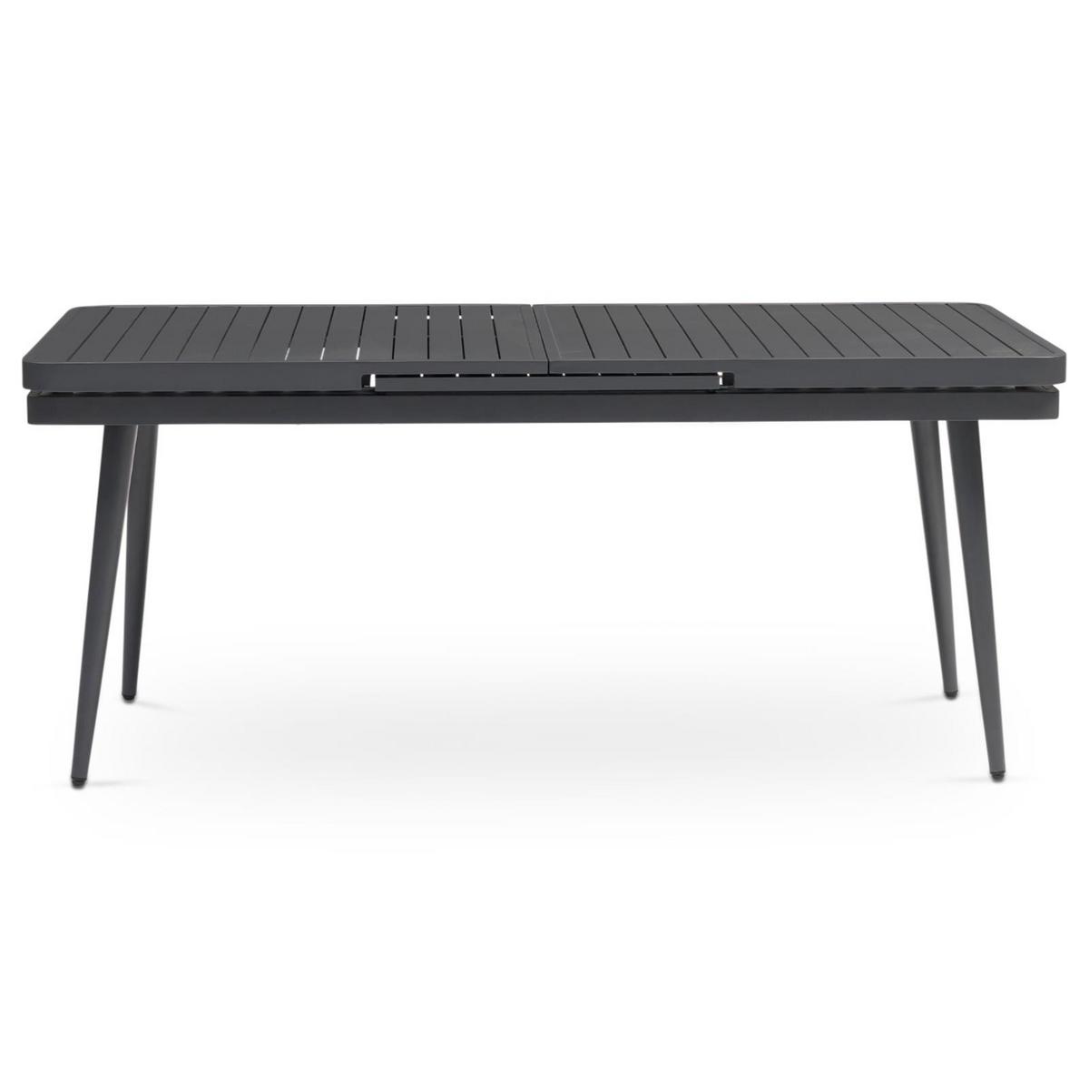 GARTENMÖBEL SET SUNNY 9er Set grau, schwarz - Grau, Metall - IDIMEX
