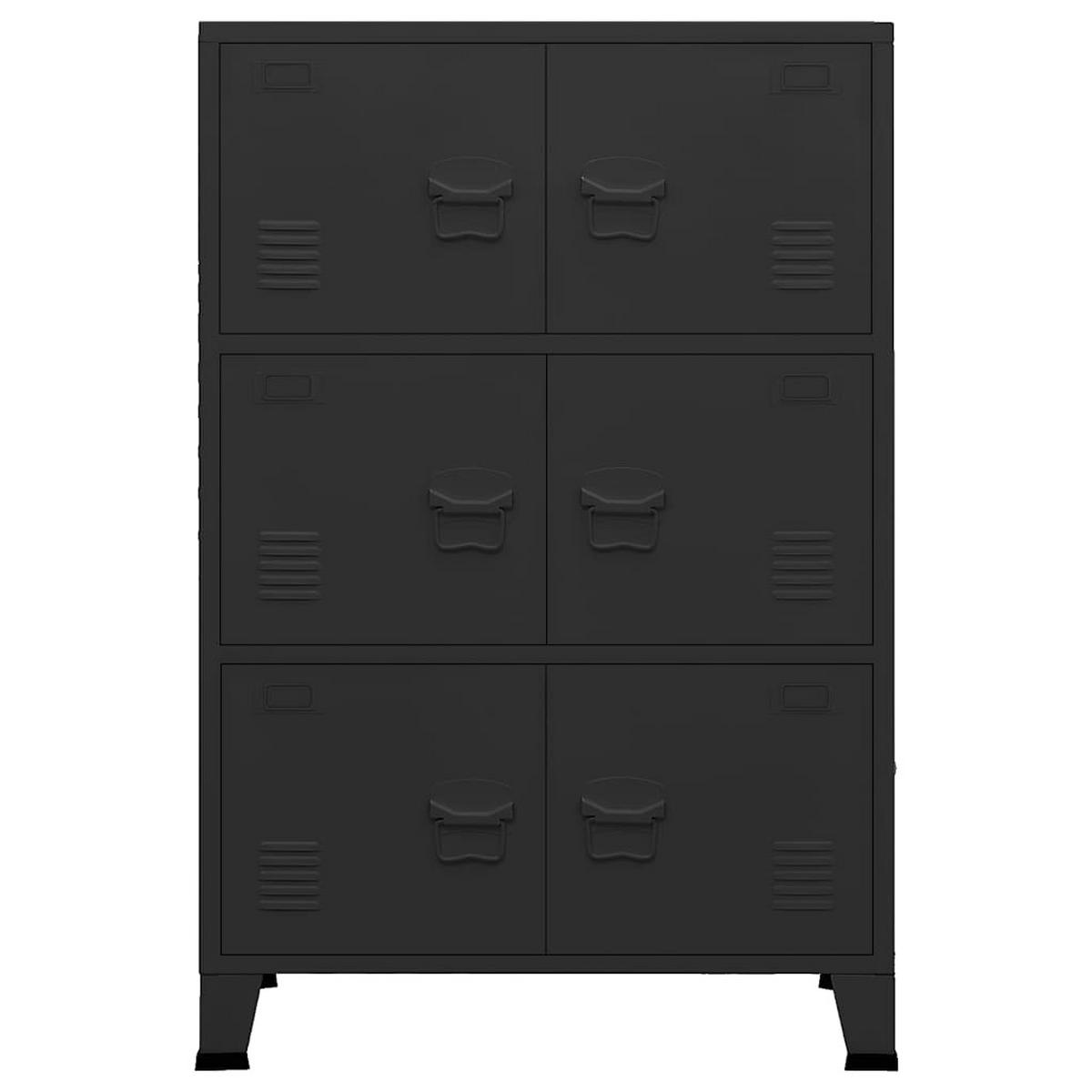 KOMMODE Blake 75/40/115 cm - Schwarz, Metall (75/115/40cm) - Nettlife
