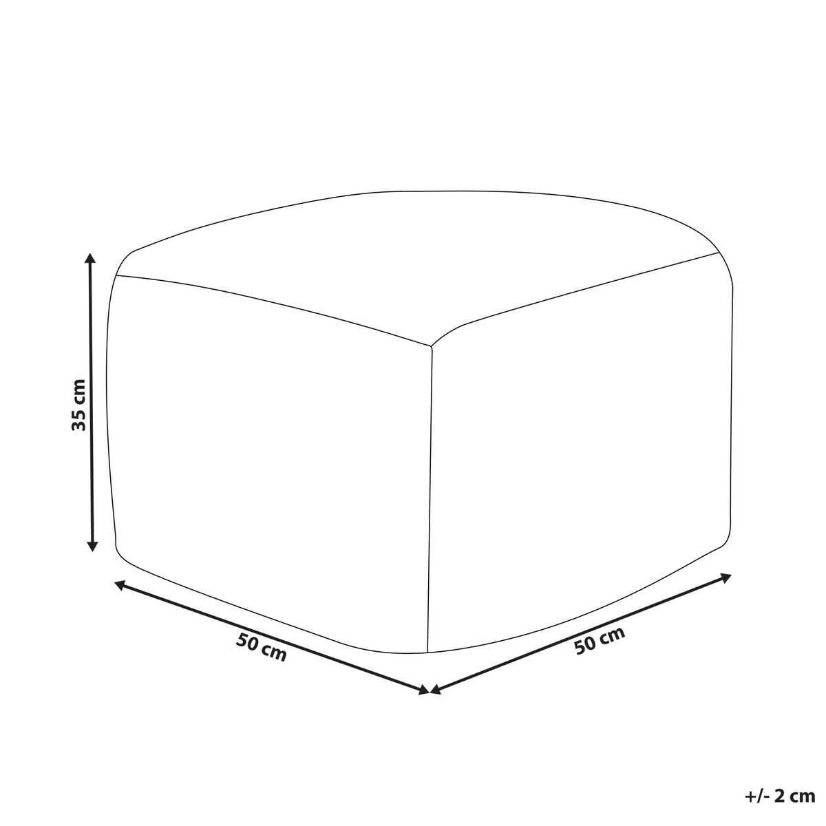 POUF Hellbeige Kingri - Beige, Naturmaterialien (50/35/50cm) - Beliani