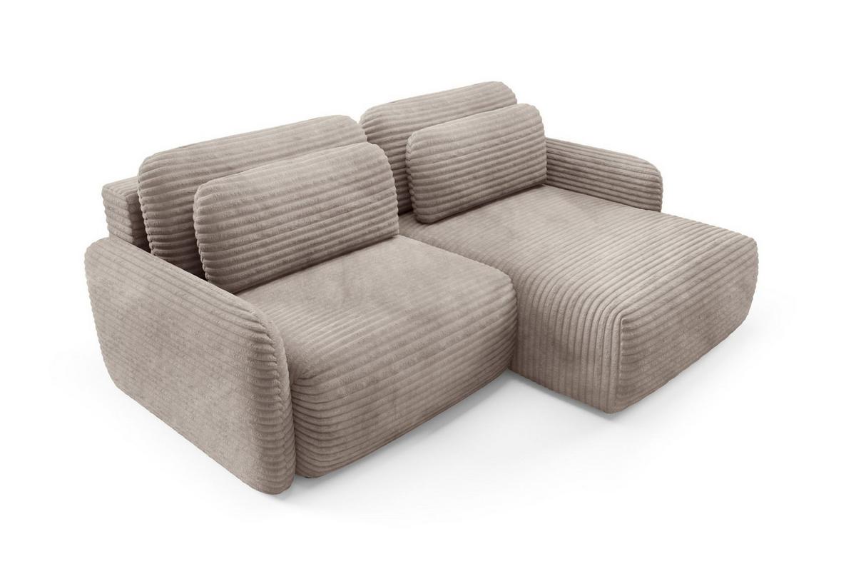 ECKSOFA Simone Mit Schlaffunktion - Braun, Holzwerkstoff/Textil (165/240cm) - Fun Möbel