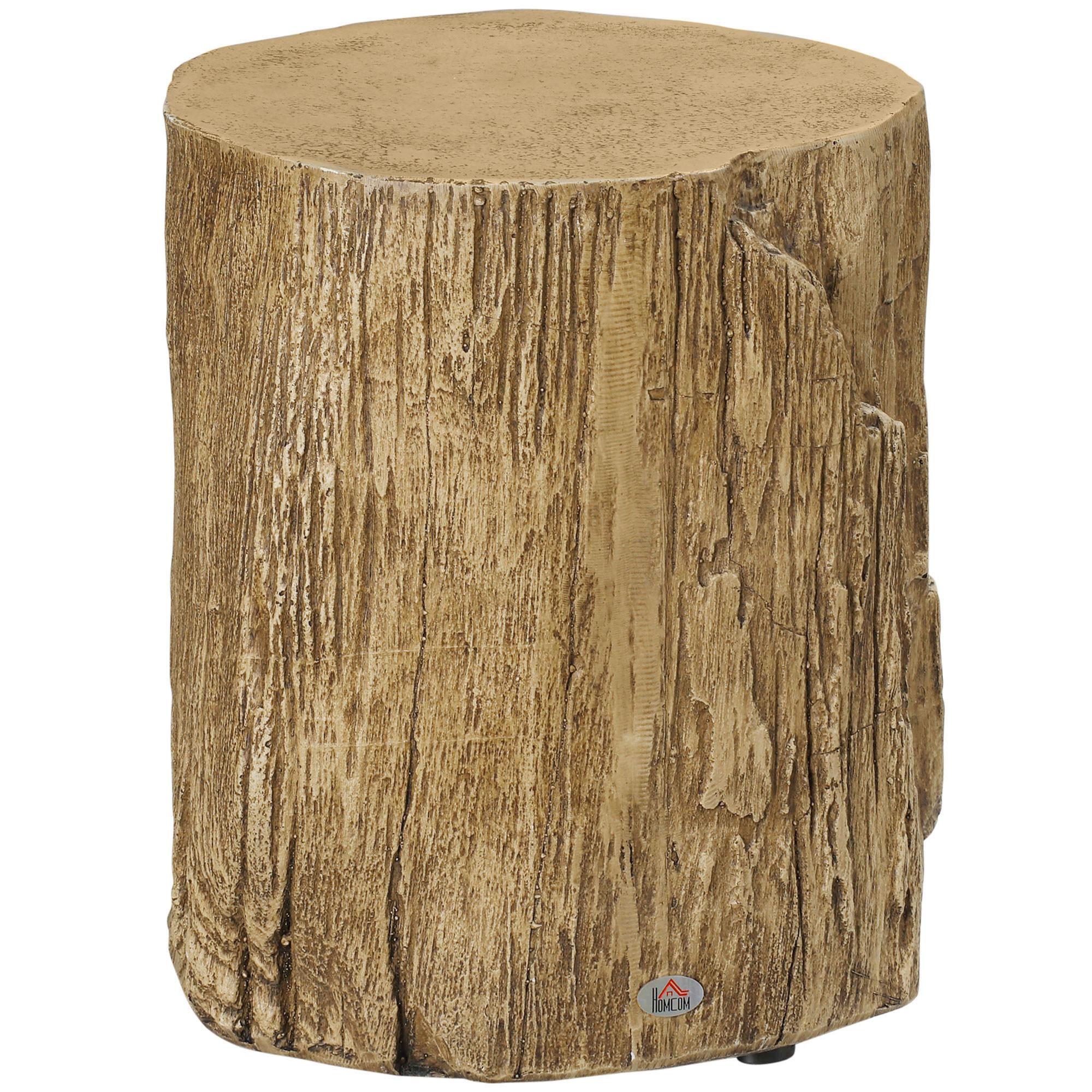 BEISTELLTISCH, Erzpulver, Naturholz - Naturfarben, Metall (37/37/43cm) - HOMCOM