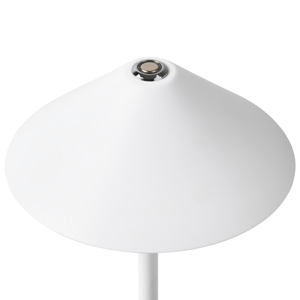LED-TISCHLEUCHTE Weiß Francoli - Weiß, Metall (15/15/31cm) - Beliani