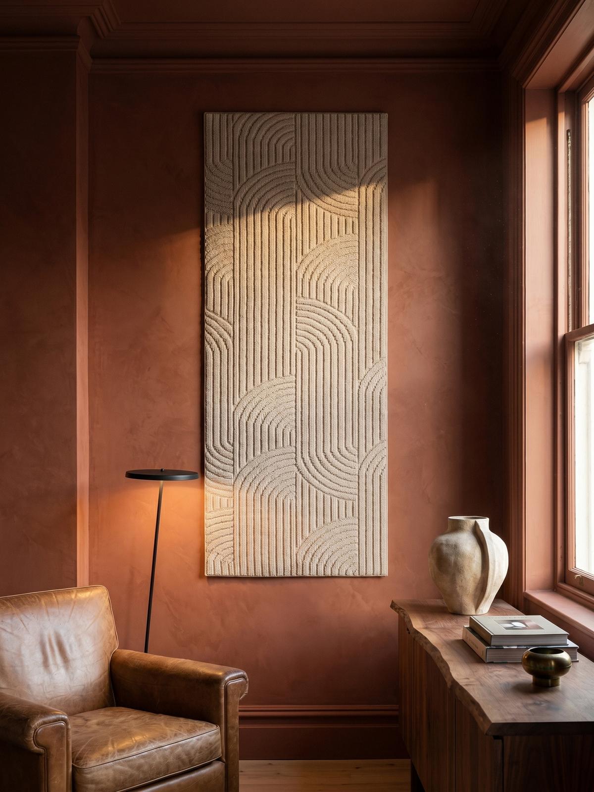 TEPPICH Flachgewebe LANGAU in Beige, mit geometrischen Bögen, 80 x 250 cm - Beige, Textil (250/80cm) - KADIMA DESIGN