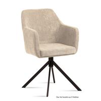 ARMLEHNSTUHL (8er-Set) Dulcy 57x87x60 Schwarz/Natur - Schwarz/Naturfarben, Kunststoff (60/87/57cm) - 58aufmkessel