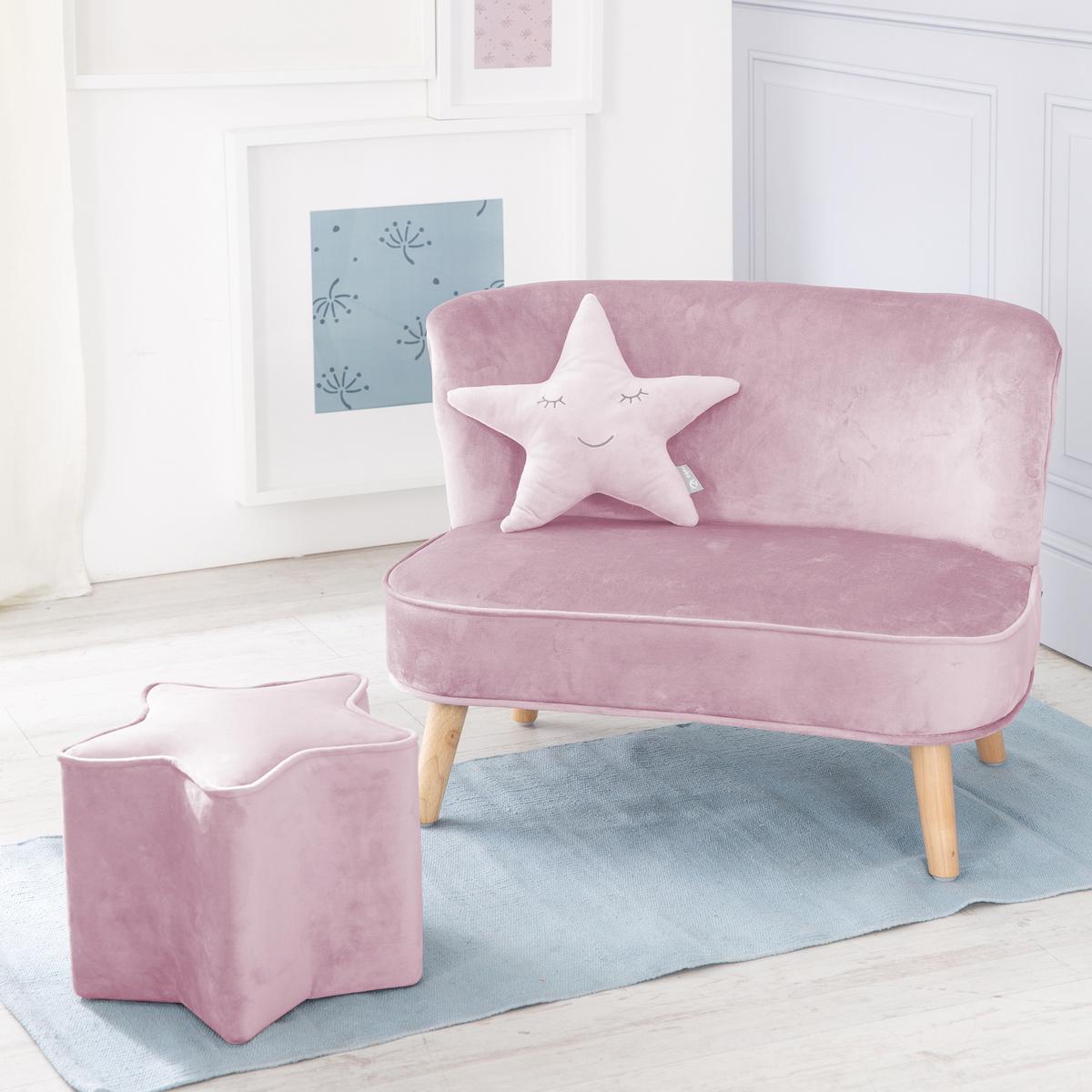 KINDERSOFA 3er-Set rosa / mauve - Rosa, Holzwerkstoff/Textil (70/50/48cm) - Roba