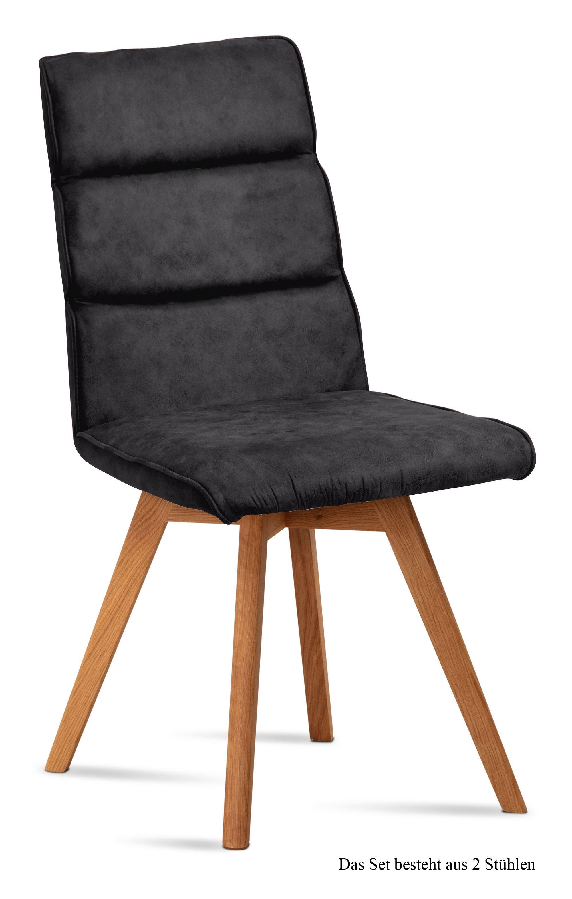 ESSZIMMERSTUHL (2er-Set) Dixie 47x92x60 Eiche geölt/Anthrazit - Eichefarben/Anthrazit, Kunststoff (60/92/47cm) - 58aufmkessel