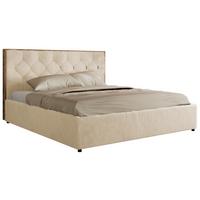 POLSTERBETT LARINO CLASSIC 180/200 - Creme Plüsch - Multipocket-Matratze - Creme, Textil (180/200cm) - MKS