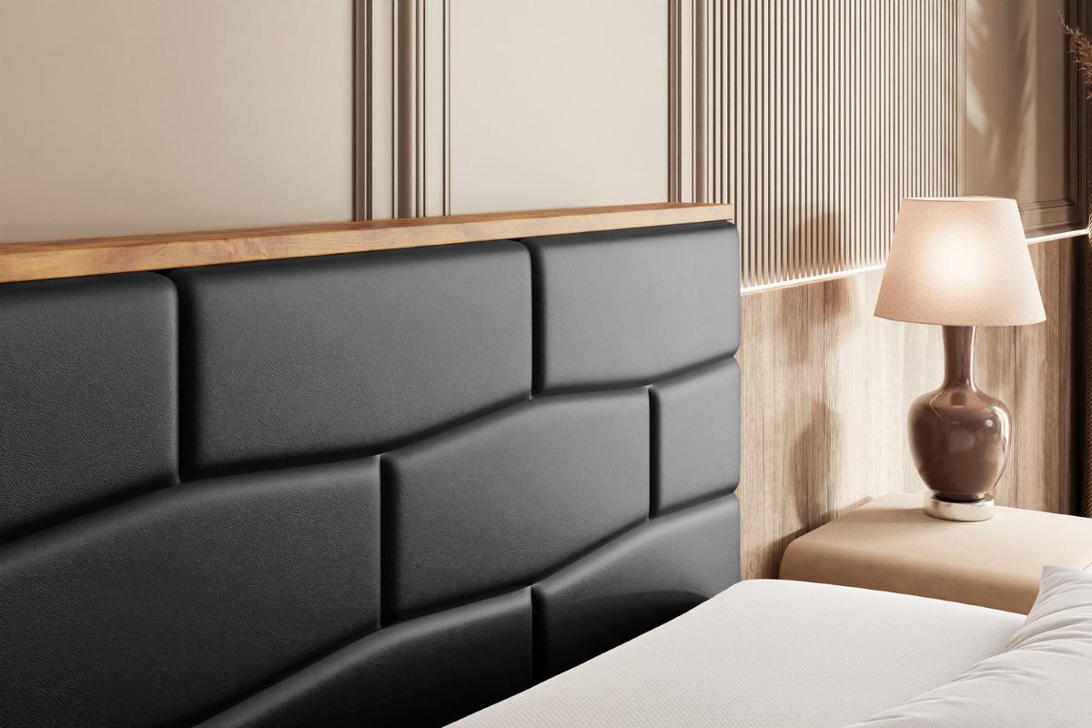BOXBETT mit Matratze H3 und Lattenrost - LOLLI8 - 140x200 - Schwarz Hochglanz - Schwarz Hochglanz, Holzwerkstoff/Kunststoff (140/200cm) - ALTDECOR
