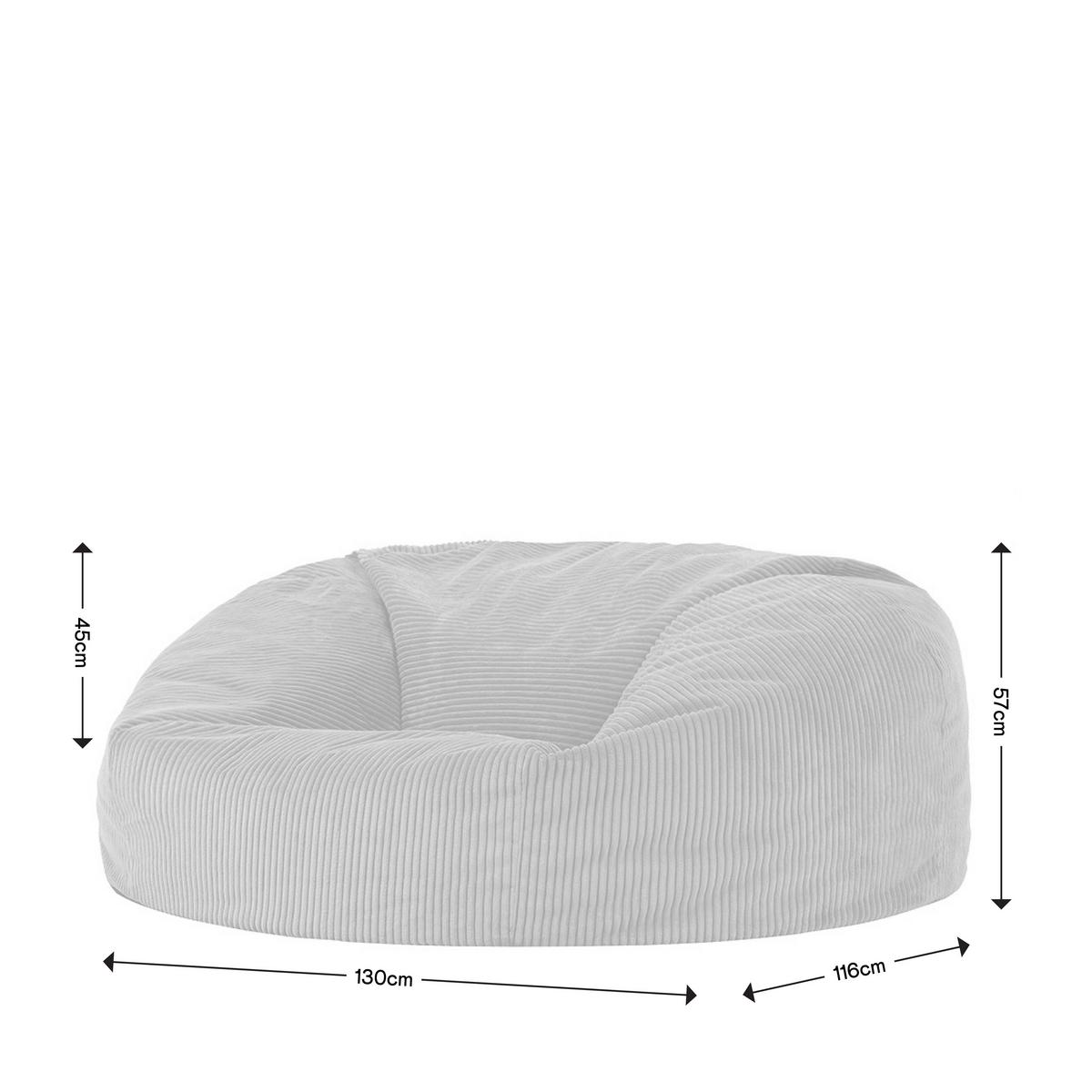 RIESENSITZSACK Flauschig Soul - Beige, Kunststoff (130/57/116cm) - icon