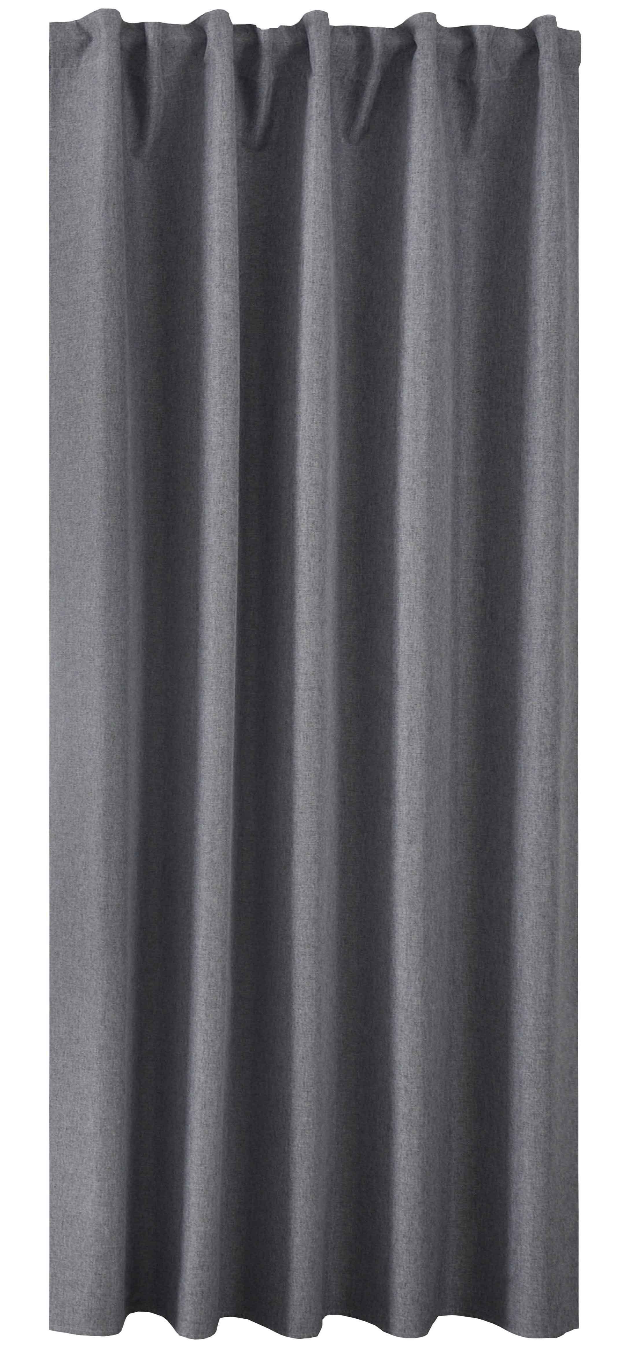 VORHANG BOSTON DARK HxB 175x140 cm Dunkelgrau - Dunkelgrau, Textil (140/175cm) - Gardinenbox