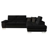 ECKSOFA Cotere, Seite: Rechts - Schwarz, Holz/Textil (202/270cm) - MIRJAN24