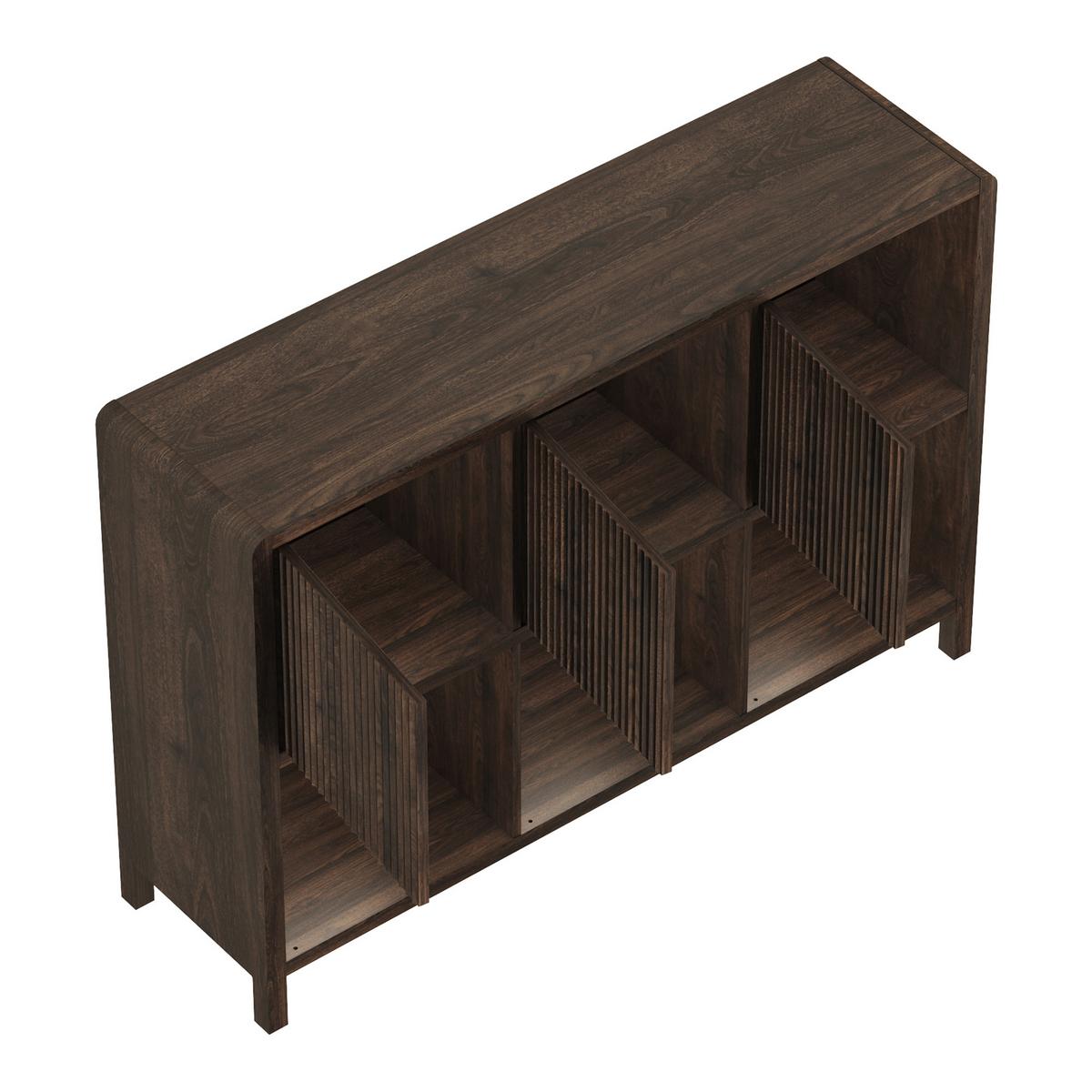 SIDEBOARD Lukkodso - Walnussfarben, Holzwerkstoff (110/76.5/30cm) - [en.casa]