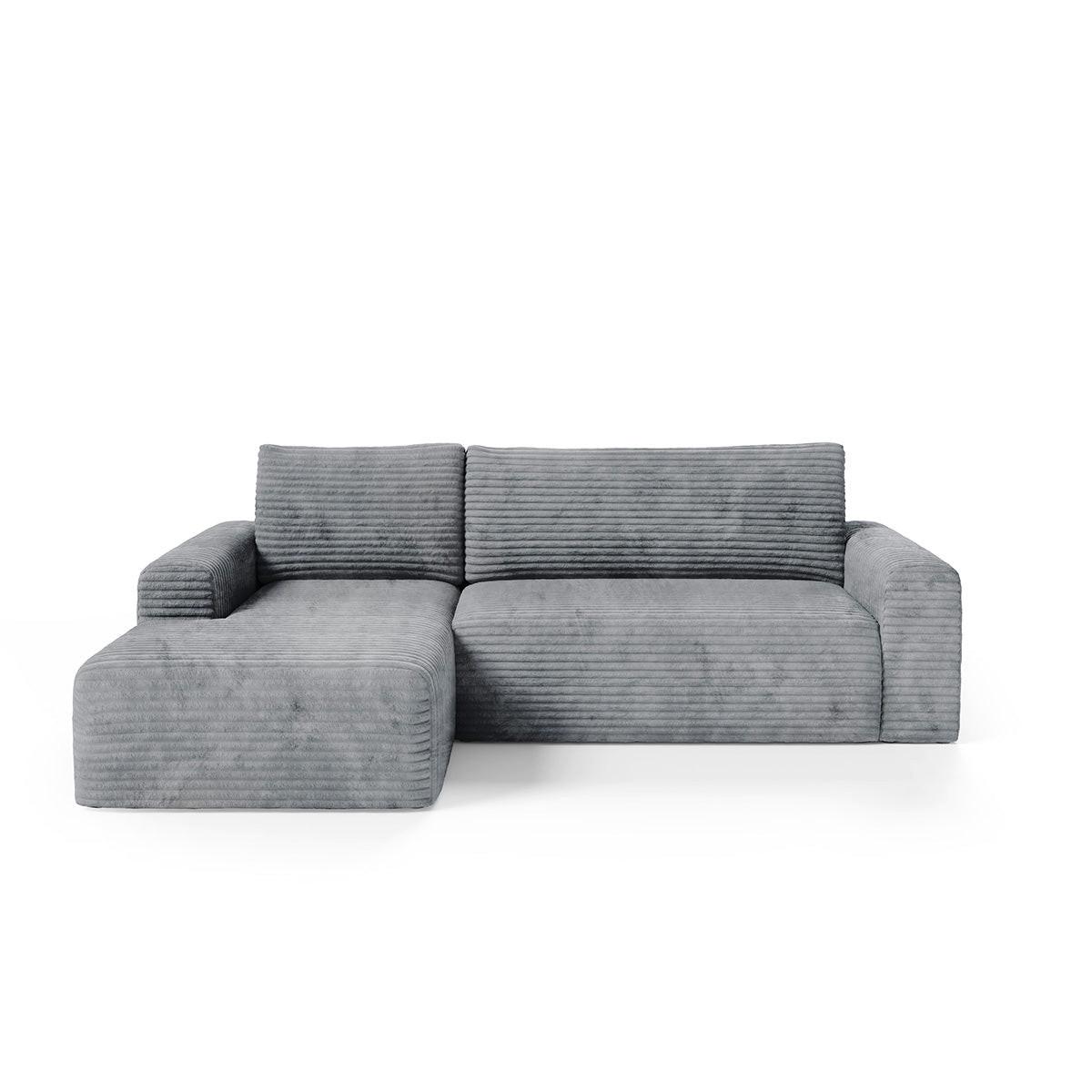 ECKSOFA Romeo 3 Sitzplätze Dunkelgrau - Grau, Holz (268/163cm) - Petits-meubles