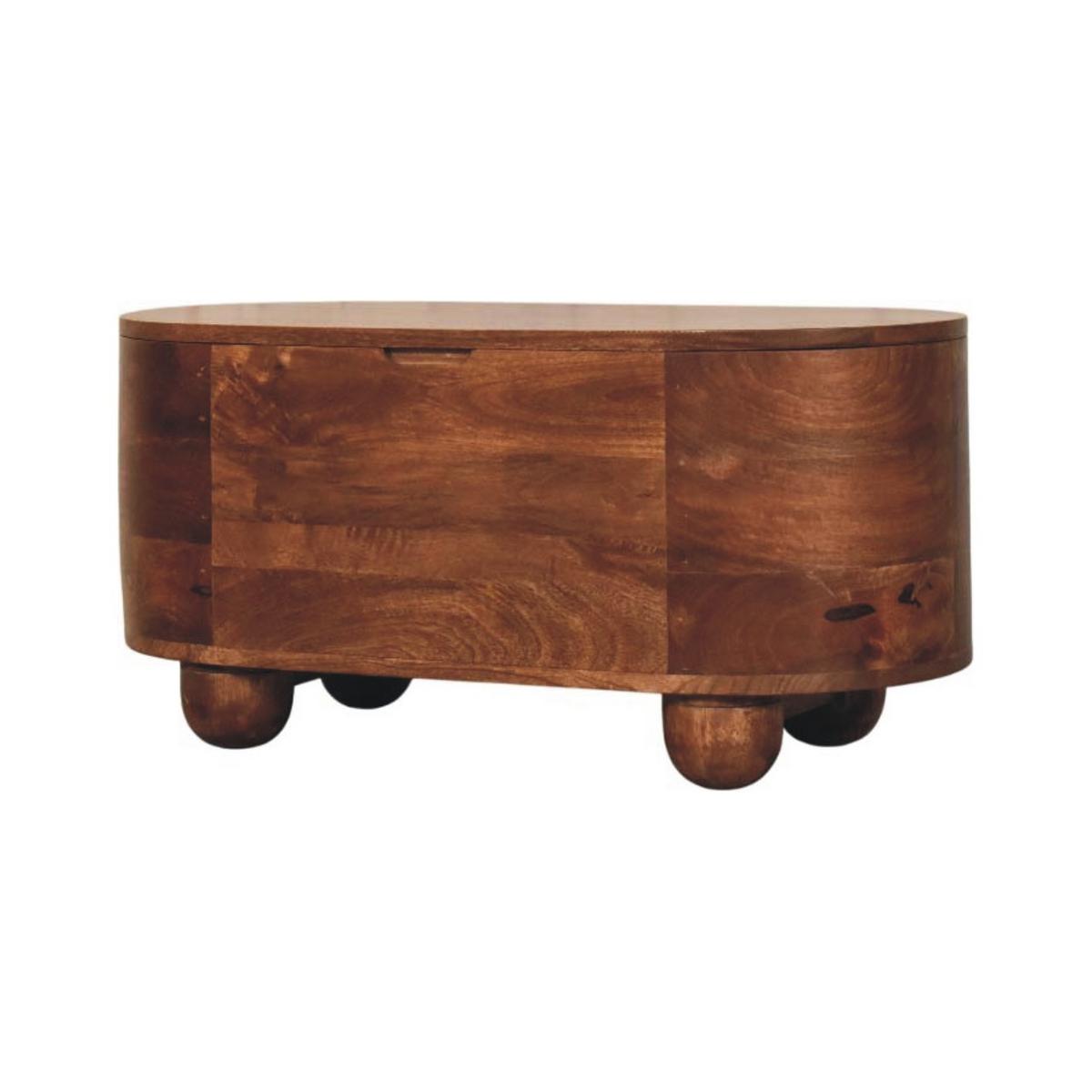 TRUHE mit Roasted-Almond-Finish, Stauraum innen, braun - Braun, Holz (80/38/35cm) - Artisan Furniture