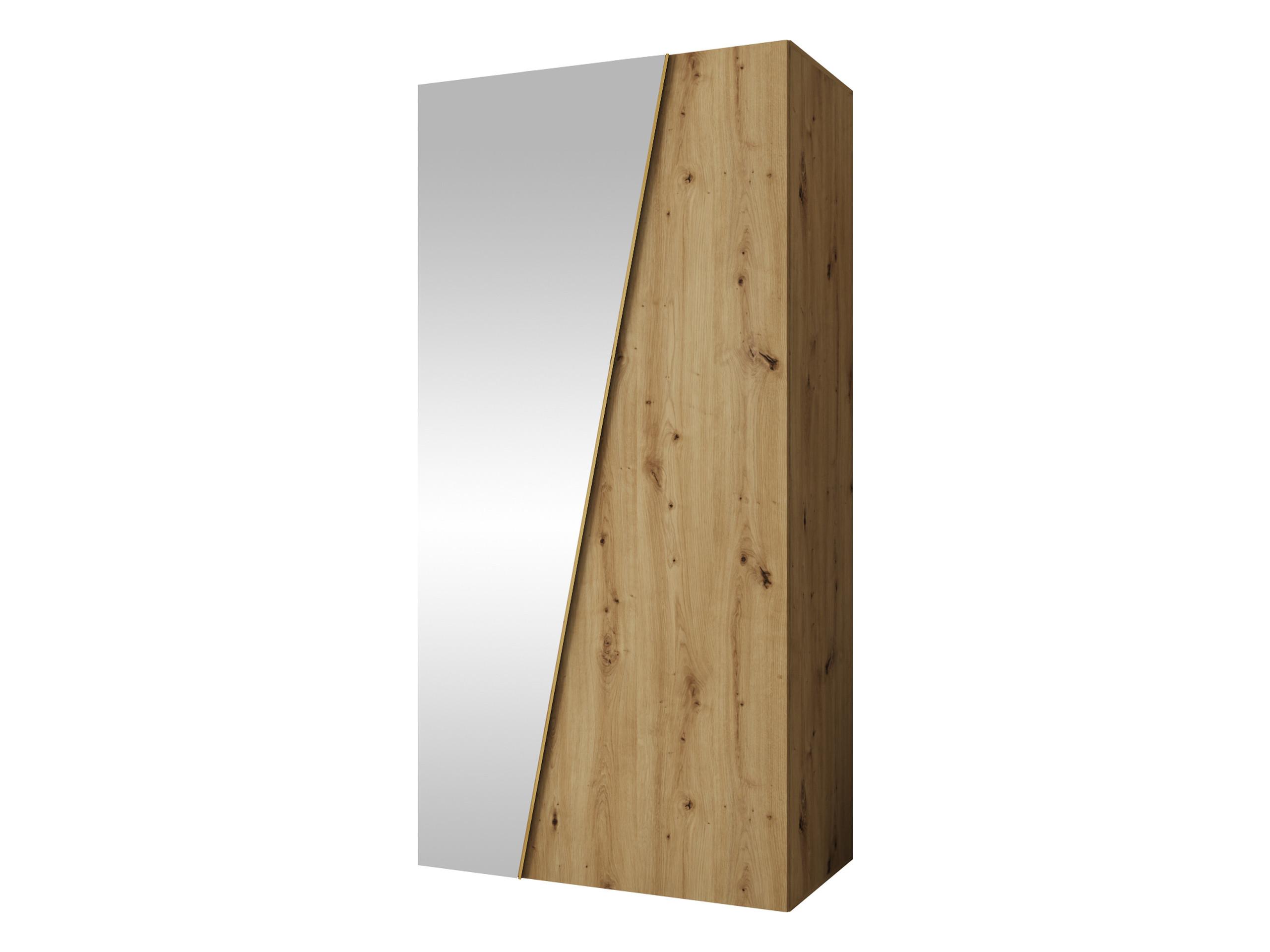 DREHTÜRENSCHRANK Zen 1L 100 cm - Goldfarben/Schwarz, Holzwerkstoff/Kunststoff (100/202/50cm) - MIRJAN24