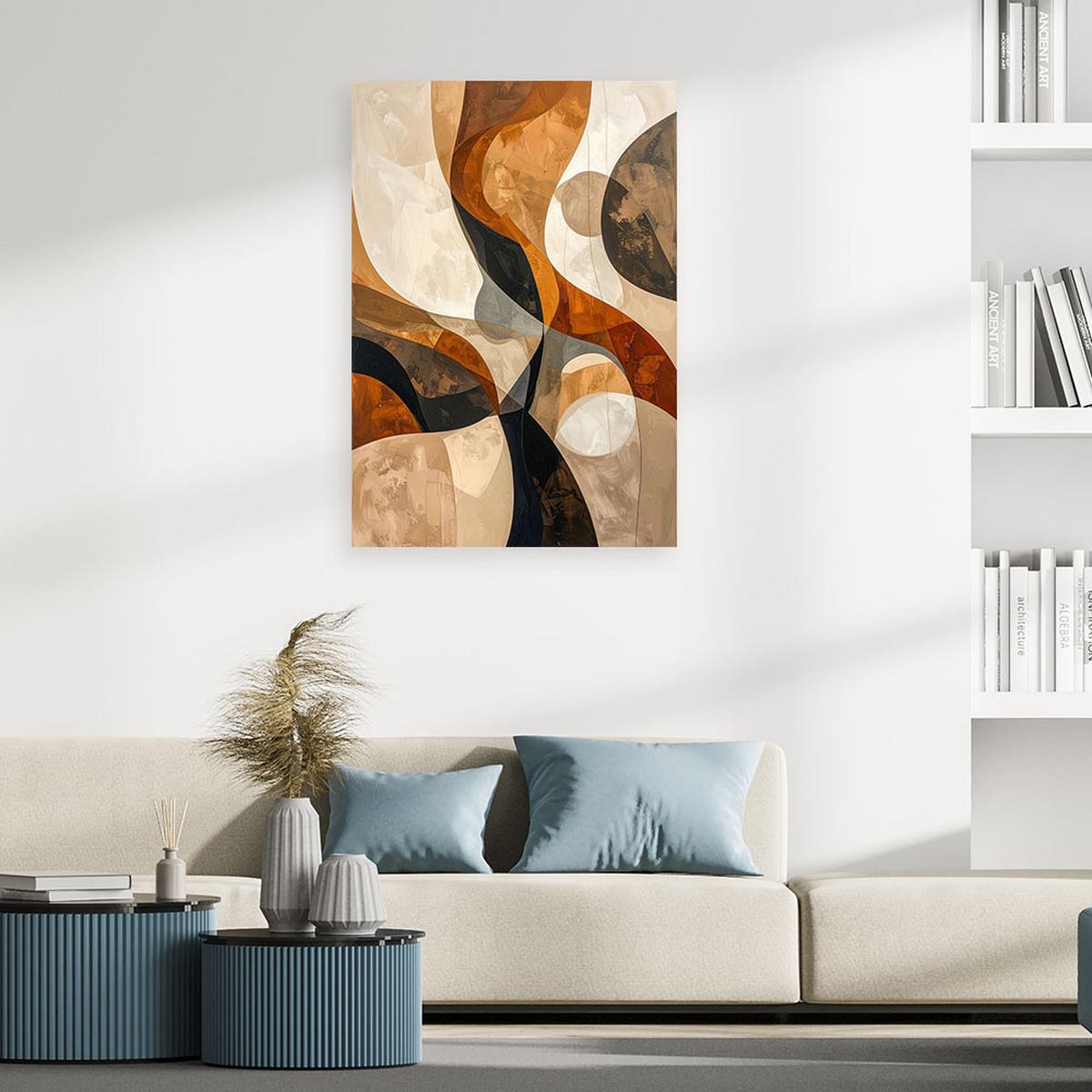 LEINWANDBILD Abstraktion 70x100cm - Beige, Textil (70/100cm) - Feeby
