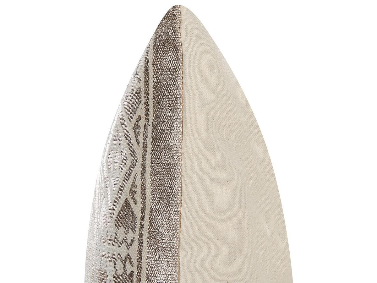 DEKOKISSEN 2er-Set Roségold 50/50 cm Oujda - Roségold, Naturmaterialien/Textil (50/50cm) - Beliani