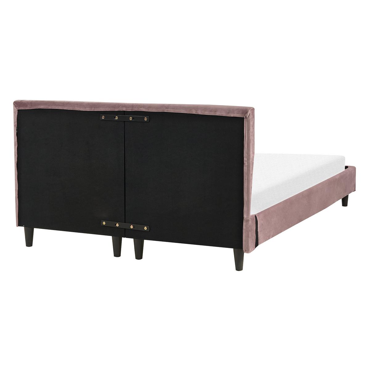 POLSTERBETT 140/200cm Rosa Fitou - Pink, Textil (140/200cm) - Beliani