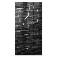 WANDUHR aus Glas 30x60 cm - Steine - Schwarz, Glas (30/60/0.4cm) - TULUP