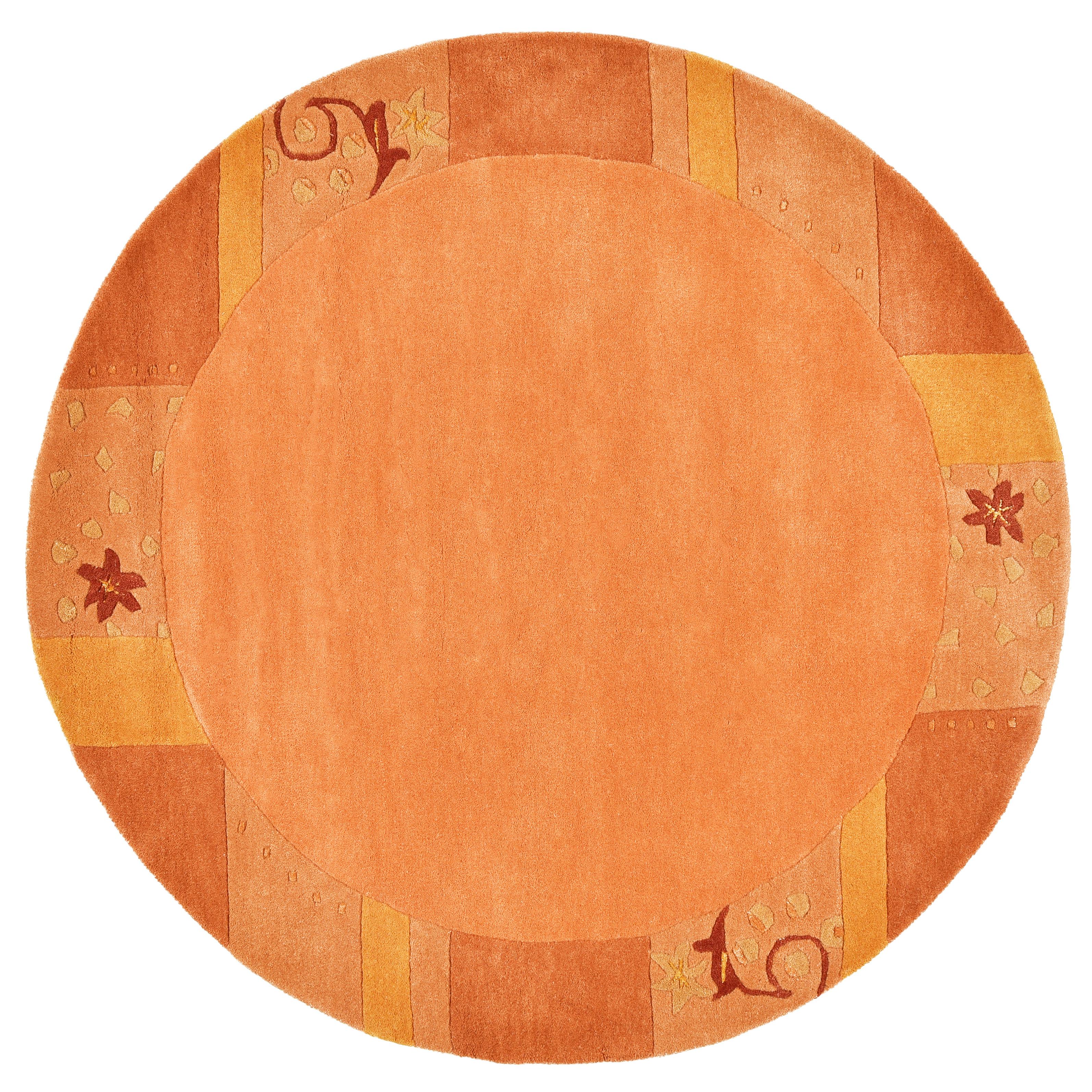 HANDTUFTTEPPICH Royal Ganges 150x150 cm - Terracotta, Textil (150/150cm) - THEKO