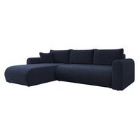 ECKSOFA Eliwo - Blau/Schwarz, Holz/Textil (252/158cm) - MIRJAN24
