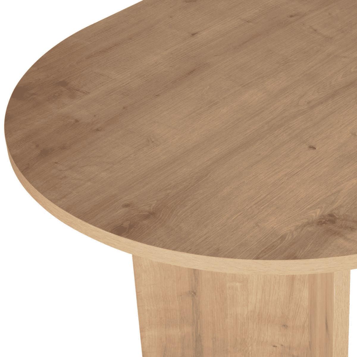 ESSTISCH mit ovaler Tischplatte L200 cm 90/200/75 cm - Eichefarben, Holzwerkstoff (96/90/75cm) - Calicosy