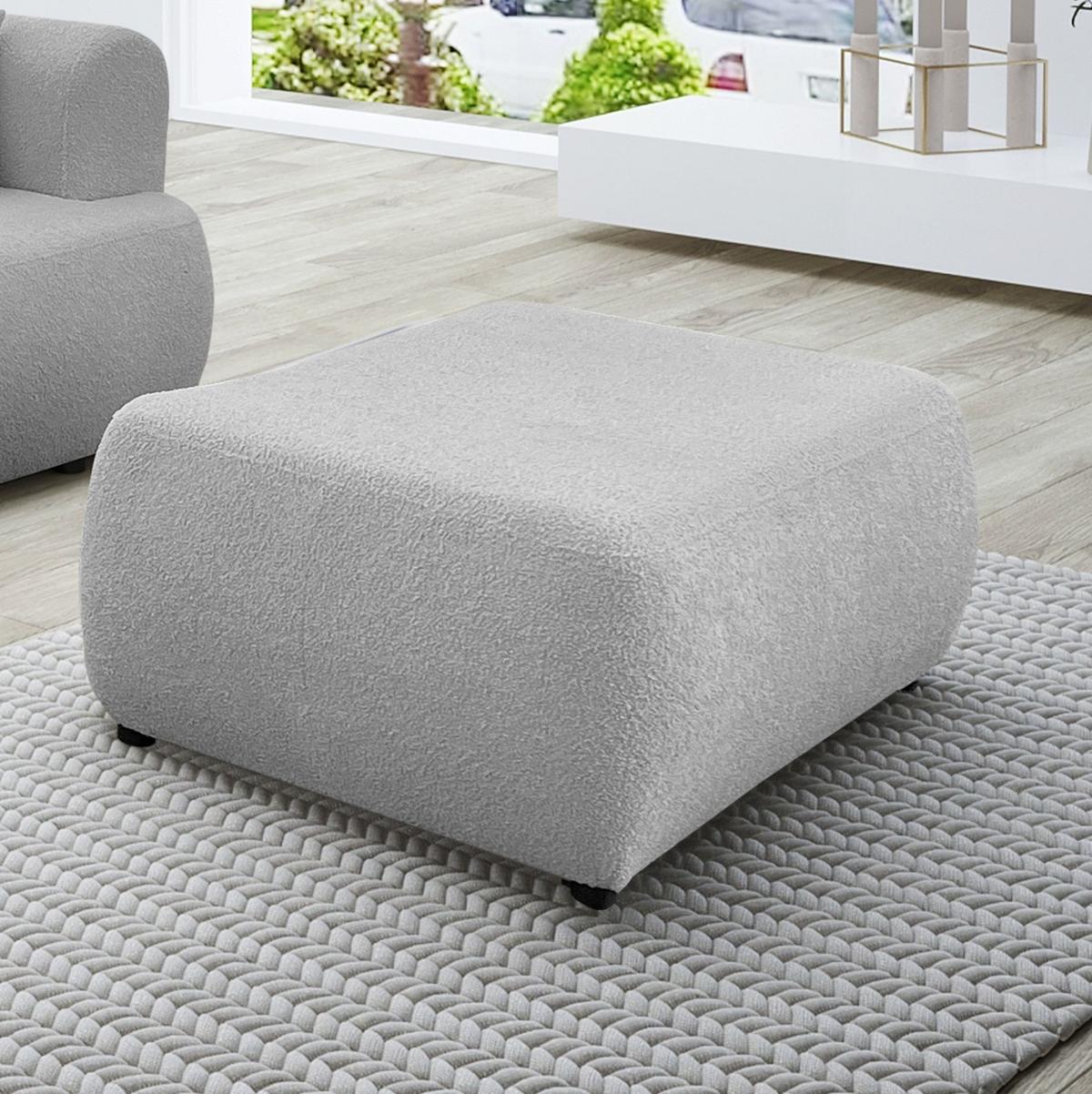 POLSTERHOCKER Anike In Now Or Never - Grau, Holzwerkstoff/Textil (98/42/66cm) - Fun Möbel