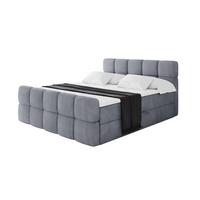 BOXBETT mit Matratze H3 - FAMA-Z - 200x200 cm Grau Casablanca - Grau, Holzwerkstoff - ALTDECOR