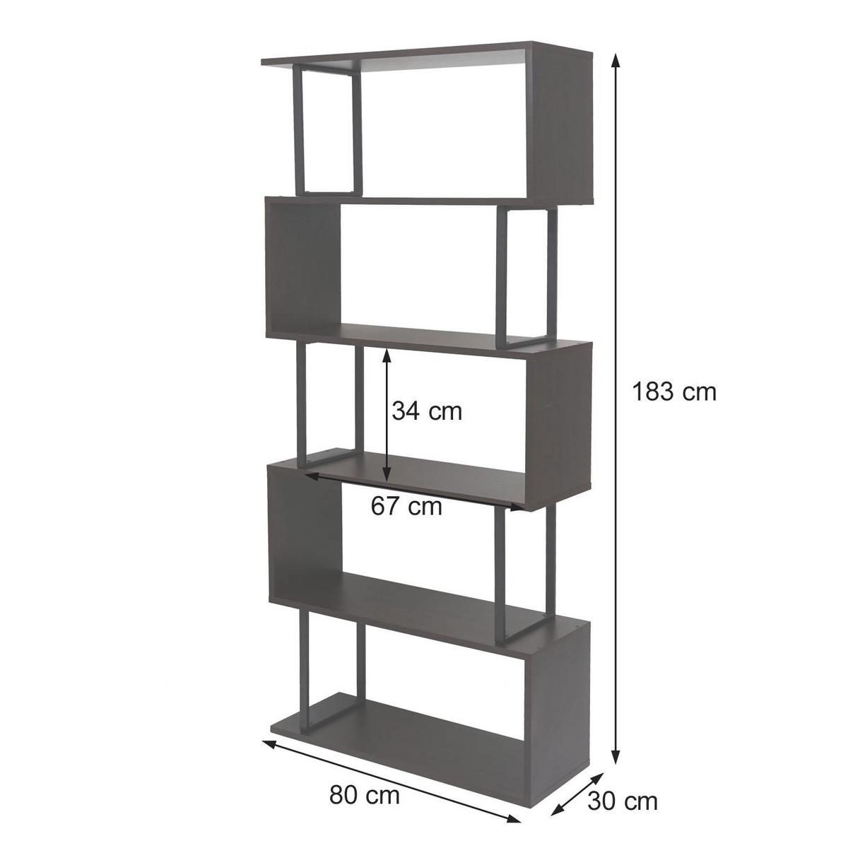 BÜCHERREGAL Eiche Dekor - Eichefarben, Holzwerkstoff (80/183/30cm) - MCW