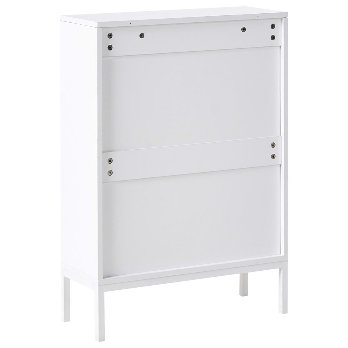 SCHUHSCHRANK Weiß Adelaide - Weiß, Holzwerkstoff (60/85/24cm) - Beliani