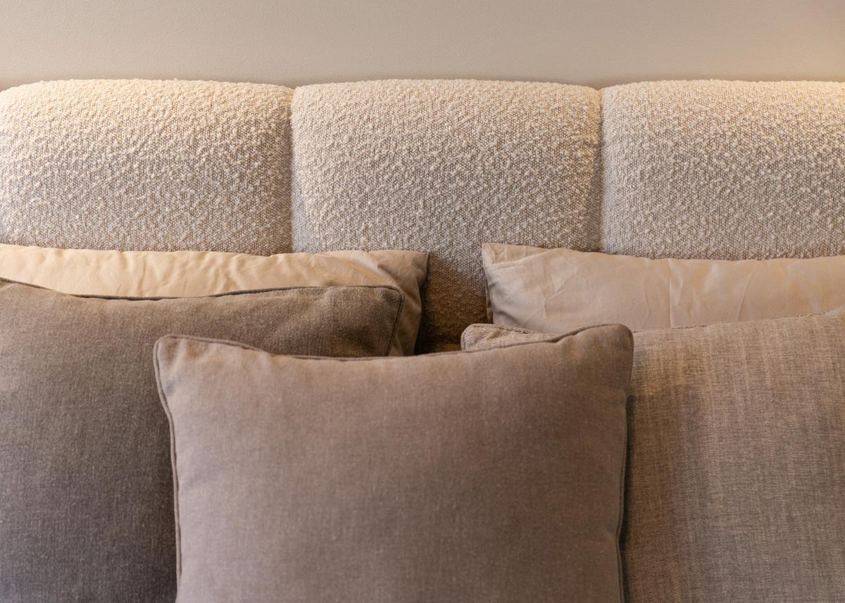 POLSTERBETT Cloudy Hellbeige Boucle 160 cm - Beige/Schwarz, Kunststoff/Textil (160/200cm) - Selsey