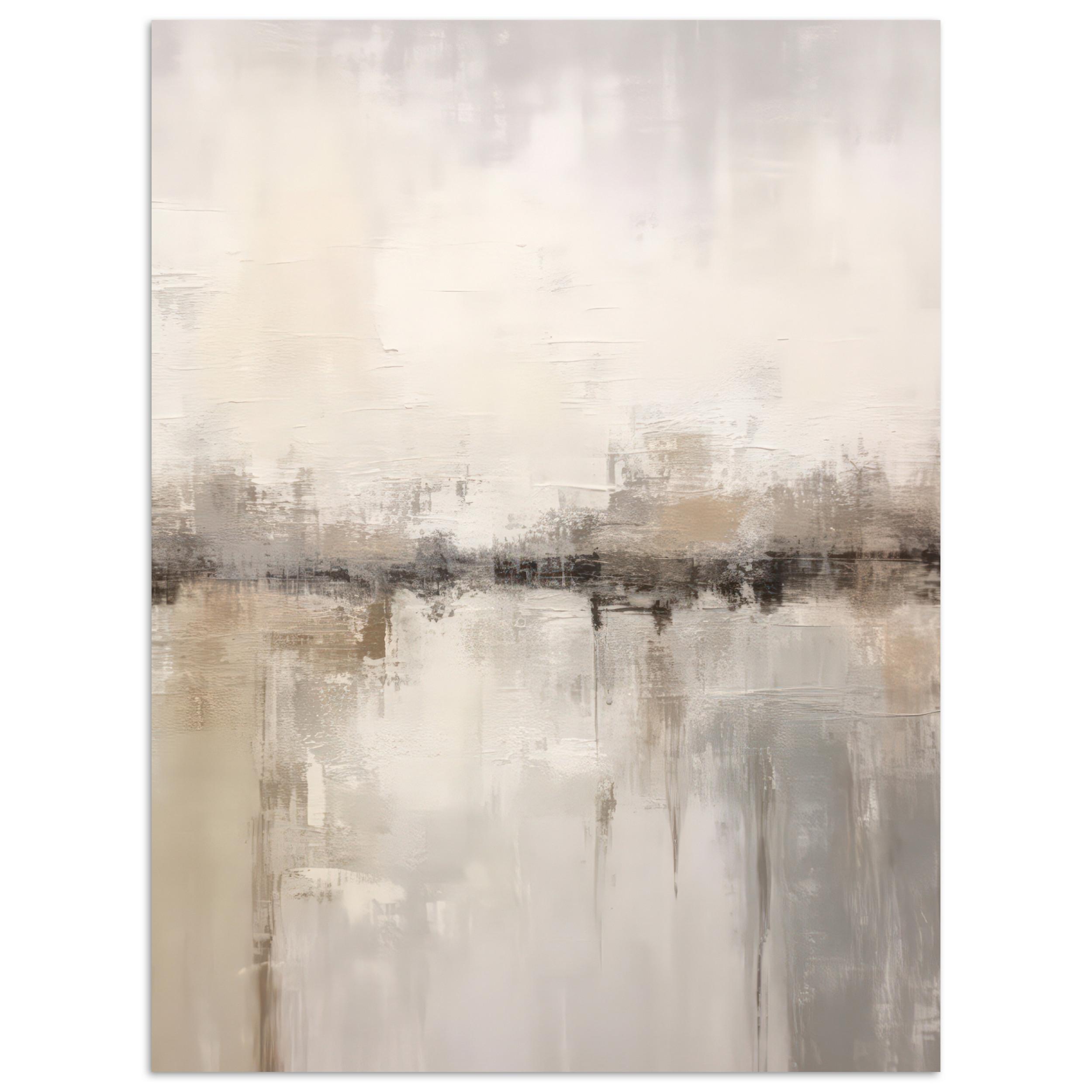POSTER Moderne Kunst - Abstrakt - Beige Wandbilder 30x40 cm - Beige, Papier (30/40/0.1cm) - MuchoWow