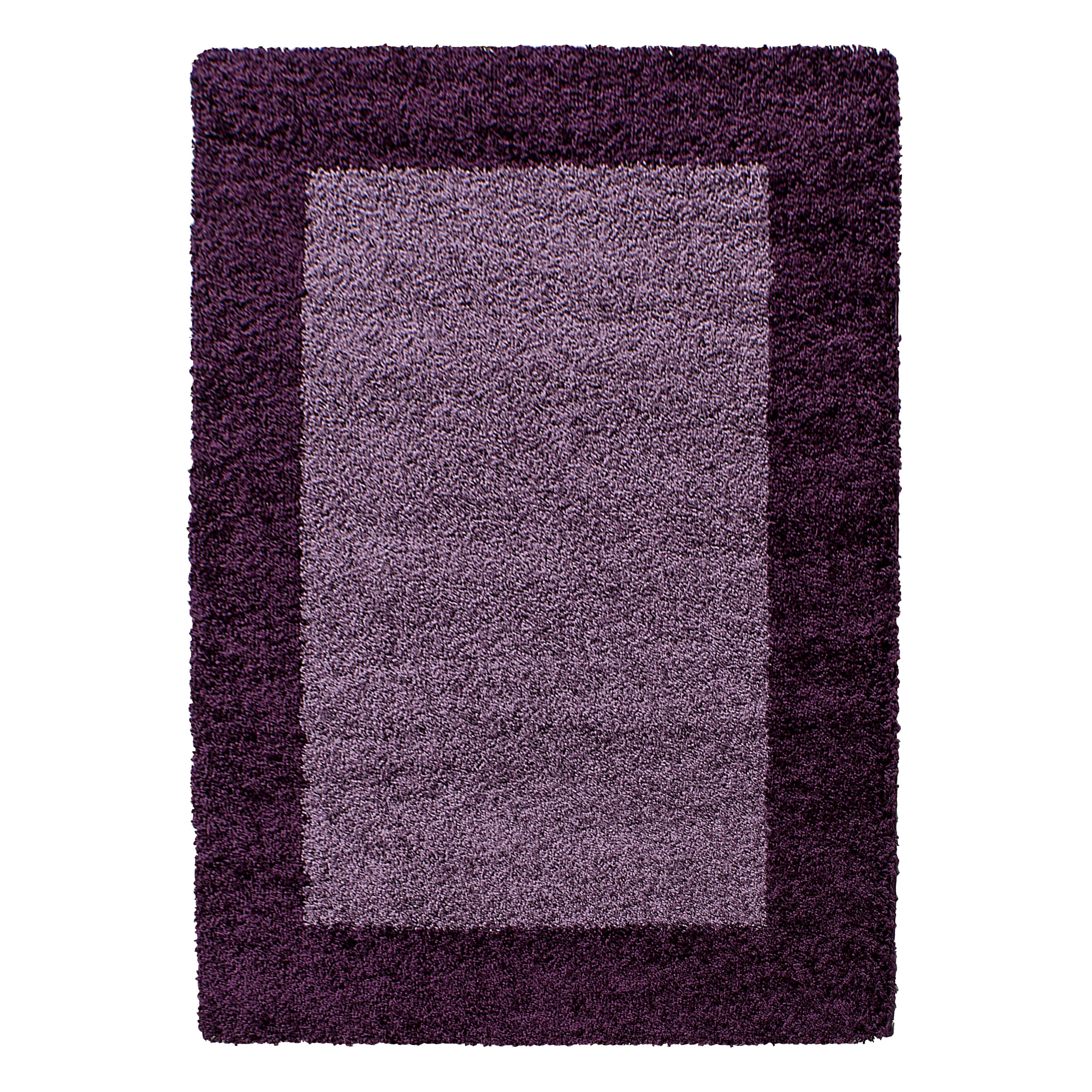 HOCHFLORTEPPICH RHEIN, mit Bordüre, Violett, 240 x 340 cm - Lila, Textil (340/240cm) - KADIMA DESIGN