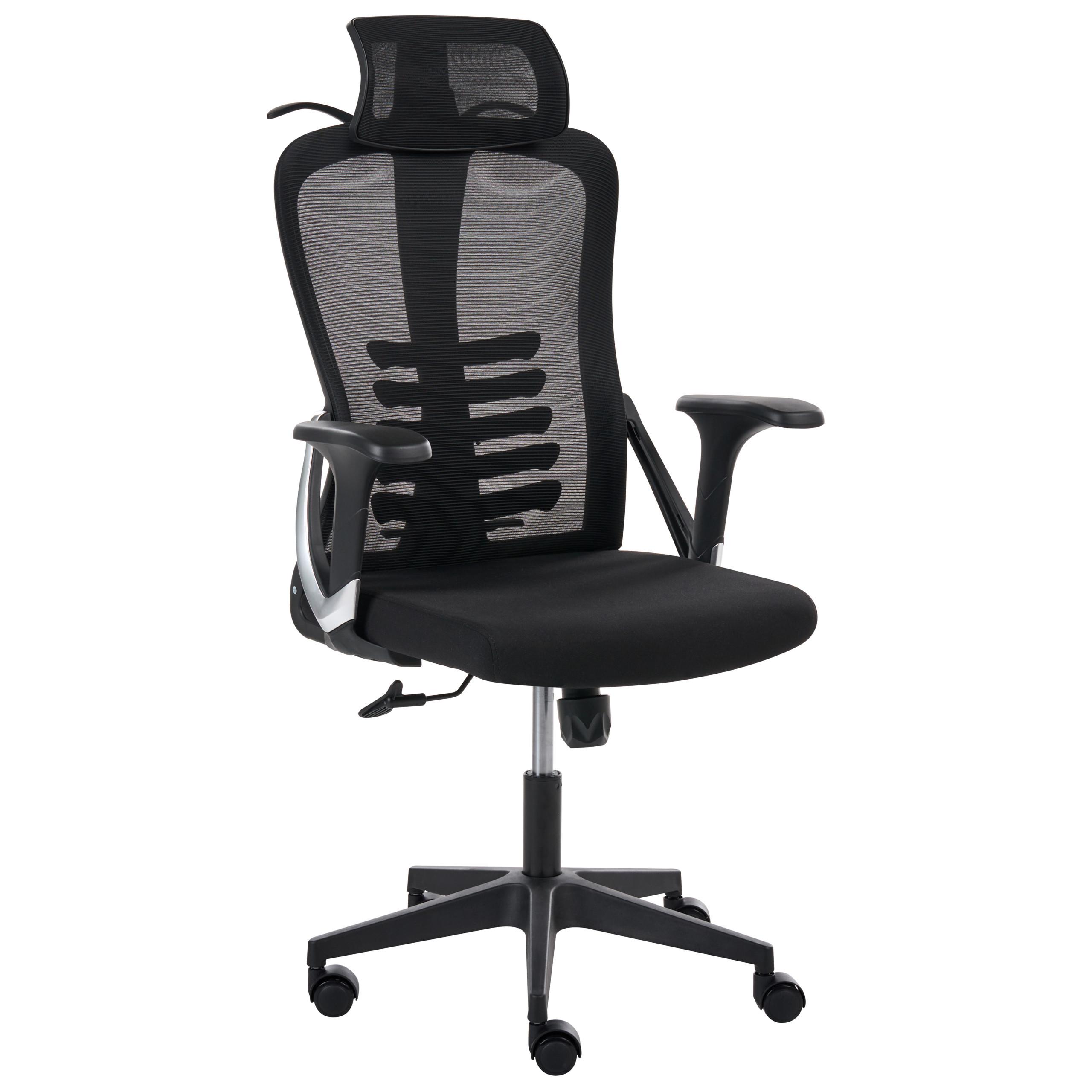 BÜROSTUHL Schwarz Ergonox - Schwarz, Textil (60/119/70cm) - Beliani