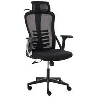 BÜROSTUHL Schwarz Ergonox - Schwarz, Textil (60/119/70cm) - Beliani