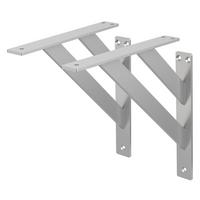 REGALHALTERUNGEN - Silberfarben, Metall (24/24/3cm) - ML-DESIGN