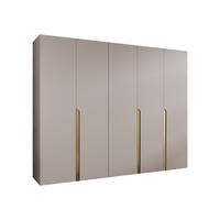 DREHTÜRENSCHRANK Mila I 250 - Kaschmir/Goldfarben, Holzwerkstoff/Kunststoff (250/202/52cm) - MIRJAN24