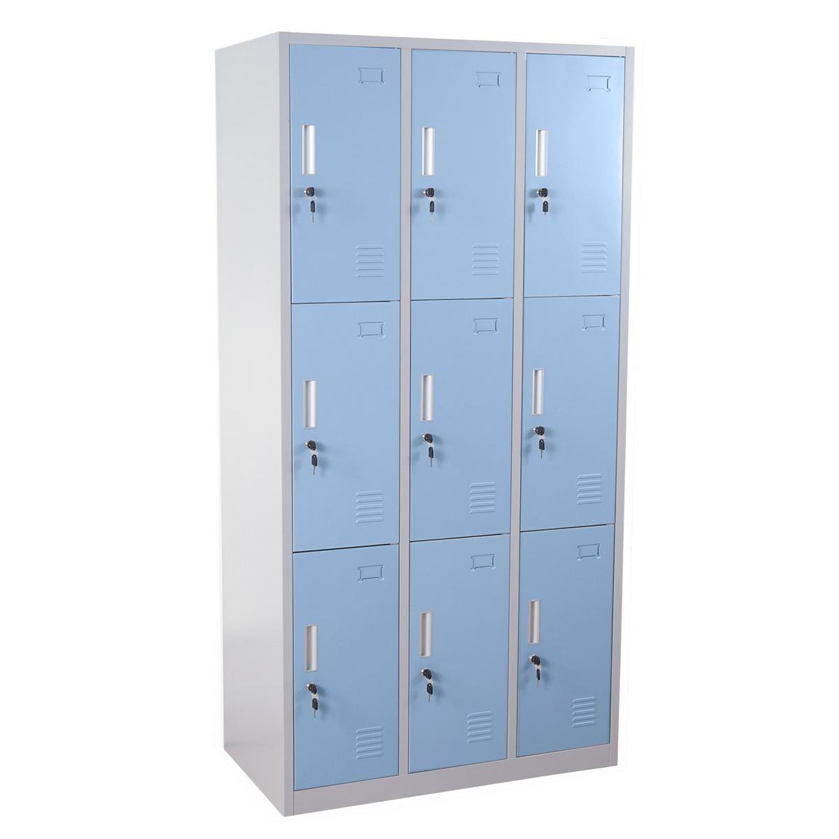 SCHLIESSFACH Blau - Blau, Metall (90/180/50cm) - MCW
