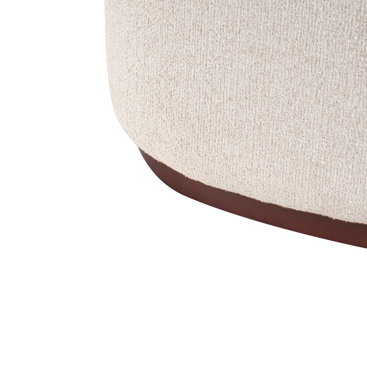 POUF Stoff Hellbeige Saco - Beige, Textil (57/45/78cm) - Beliani
