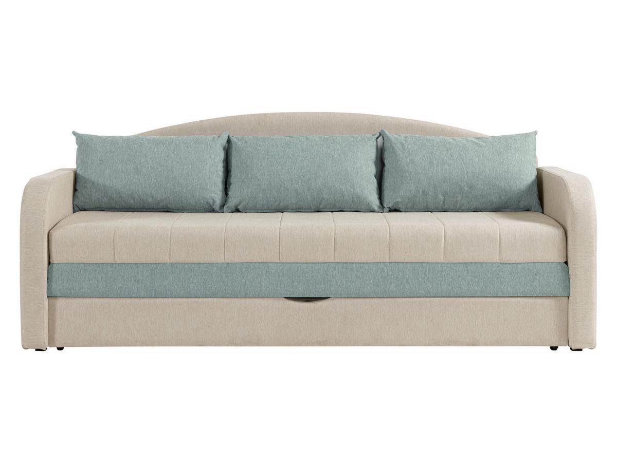 SCHLAFSOFA Tenus - Türkis/Beige, Holz/Textil (208/86/76cm) - MIRJAN24