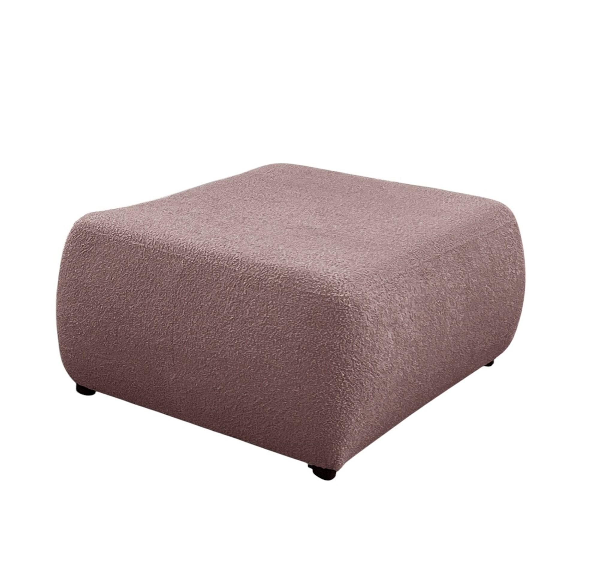 POLSTERHOCKER Anike In Now Or Never - Altrosa, Holzwerkstoff/Textil (98/42/66cm) - Fun Möbel
