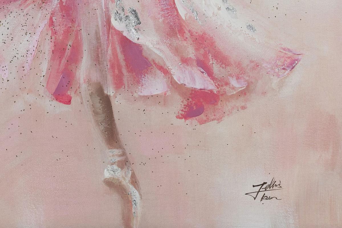 ACRYLBILD HANDGEMALT 80/80 cm - Pink, Holz/Textil (80/80cm) - KUNSTLOFT